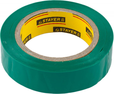 Изолента ПВХ 15 мм*10 м зеленая STAYER