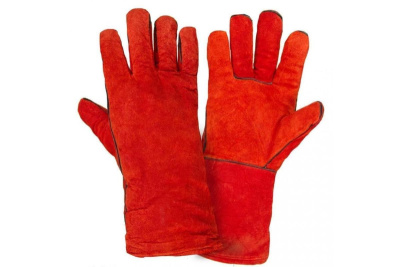 Краги сварщика спилковые красные