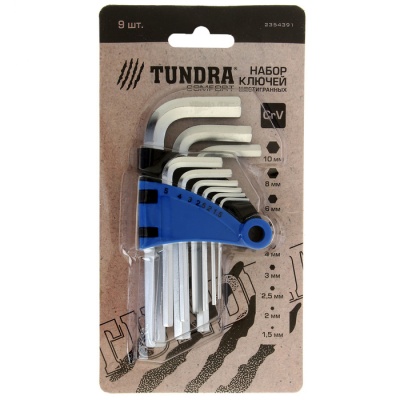 Ключ шестигранный 1,5-10 мм (9 шт) TUNDRA