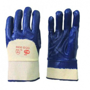 Перчатки нитриловые с частичным покрытием синие
