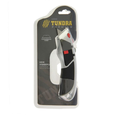 Нож универсальный трапециевидное лезвие TUNDRA premium